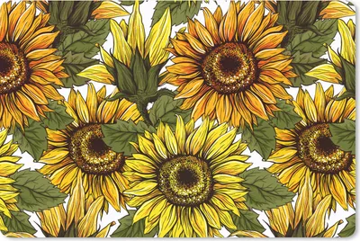 Produktbild von MuchoWow® Mauspad Mousepad Sonnenblume - Vintage - Design 27x18 cm - Mousepads - Maus Mat - Pad - Mausunterlage - Büroartikel - Desk Matten