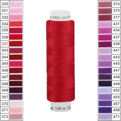 100m / 1 Spule Unipoly 120 TEX14x2 Polyester dunkelrot