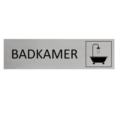 Produktbild von CombiCraft Aluminium Türschild mit Badkamer  165x45mm