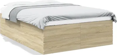Produktbild von vidaXL Bettgestell Sonoma-Eiche 120x200 cm Holzwerkstoff