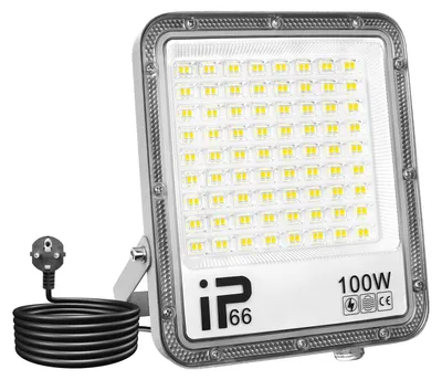 100W LED Flutlicht IP66 kaltweiß für Außen, 1 Stück