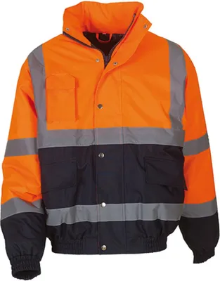 Image de YOKO HVP218 | Veste haute visibilité deux tons | EN ISO 471:2013 classe 3 - Couleur : Hi-Vis Orange/Navy - Taille : M