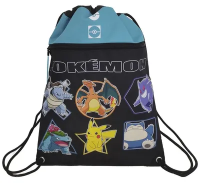 Productafbeelding van Pokémon sporttas, 43x34x1 cm, met trekkoord, voor kinderen