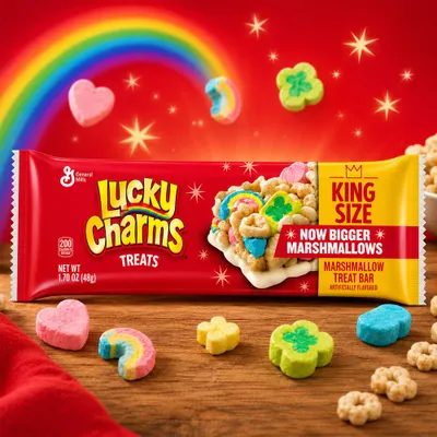 Produktbild von Lucky Charms Treats King Size Frühstücks Riegel 48g