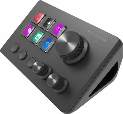 Zdjęcie produktu dla Mars Gaming MSDTWO, Czarny, 9 przycisków, Przyciski, Obrotowy, 132 mm, 81 mm, 61 mm