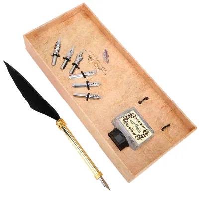 Produktbild von Feather Pen,Feather Pen Kit,Feather Pen Set,Student Gift,Pen Gift Box