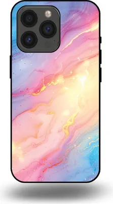 Produktbild von Smartphonica Telefon Fall geeignet für iPhone 13 Pro mit Regenbogen Glitter Marble Print - TPU Backcover Fall Regenbogen Glitter Marble Design