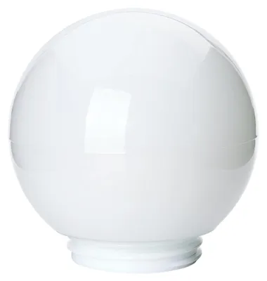 Glaskugel weiß Ø 13,5 cm, Gewinde 84,5/76 mm, 60 W