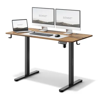 Produktbild von Počítačový stôl Sense7 Nojo, herný stôl, 120 x 60 cm, elektrické nastavenie výšky, pamäťová funkcia, držiak na slúchadlá, organizér káblov