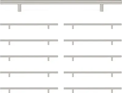 Produktbild von 10 X Edelstahl T Stangengriff Möbelgriffe Relinggriffe Türgriffe Küchenschrank Griff (Bohrlochabstand: 256 mm)