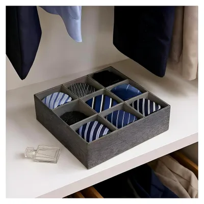 Produktbild von Schubladenorganizer für Unterwäsche | 9 Fächer für BHs, Höschen, Bikinis, Gürtel, Krawatten und Schals