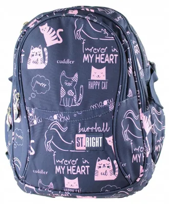 Produktbild von St. Majewski Schulrucksack mit Katzenmotiv für Mädchen