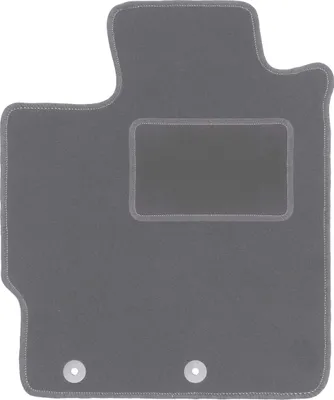 Produktbild von Fahrerfußmatte Velours graphit passend für Toyota Yaris III (2011-2019, Benzin) – mit Befestigungen – passgenau
