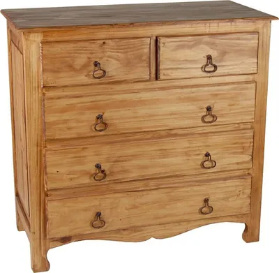 Produktbild von MiaMöbel Kommode Mexico Möbel 105x100x49 cm Landhausstil Massivholz Pinie Honig