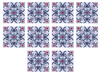 Obrázok produktu pre 10 kusov vodotesných dekoratívnych keramických obkladových nálepiek do kuchyne a kúpeľne, rozmery 10x10 cm