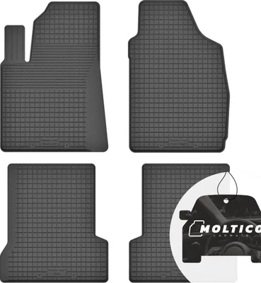 Immagine prodotto di Tappetini in gomma con bordo Tappetini per auto Tappetini in gomma per auto Set di 4 pezzi su misura - adatto per Fiat 500 dal 2007