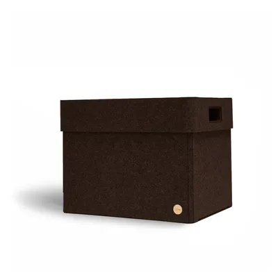 Produktbild von Aufbewahrungsbox CLASSIC Filz 43 x 32,5 x 32,5 cm mit Deckel in dunkelbraun meliert