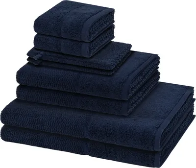 Produktbild von Möve for frottana Pearl 2 X Wasch- 2 X Gäste- 2 X Dusch- 2 X Handtuch im Set Moderner Mix aus Walk- und Zwirnfrottier, Hohe Flauschigkeit und sanfter Massageeffekt, Saugfähig und schnell trocknend