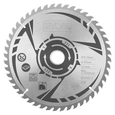 Image de Ryobi SB216T48A1 Lame de scie circulaire Ø 216 mm 30 mm 2,4 mm 48T bois EMS216L