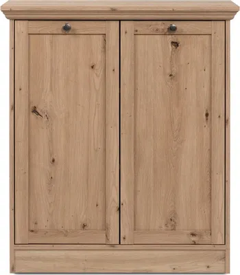Produktbild von CALICOSY - Sideboard 2 Türen und 2 Regalböden mit Metallknopfgriffen B80 cm - TIMBER