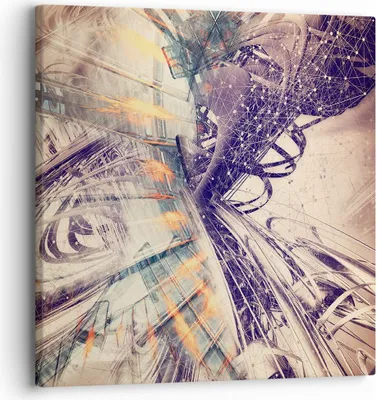 Produktbild von Bild auf Leinwand - Leinwandbild - Abstraktion modern - 30x30cm - Wand Bild - Wanddeko - Wandbilder - Leinwanddruck - Bilder - Kunstdruck - Wanddekoration - Leinwand bilder - Wandkunst - AC30x30-4057