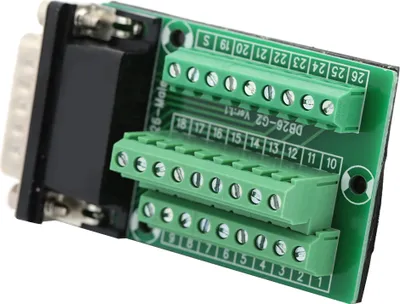 Obrázok produktu pre Rozbočovacia doska DB26, Modul svorkovníc, Modul rozbočovacej dosky, Modul rozhrania DB26, Rozbočovacia svorkovnica