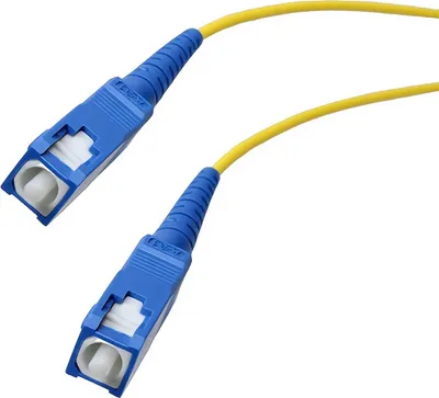 Produktbild von 0,5m Glasfaserkabel LWL Simplex Patchkabel 2xStecker SC/SC UPC 9/125µ OS2 gelb