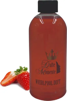 Produktbild von Dufte Momente | Whirlpool Duft 500ml | Erdbeere | mit naturreinen und natürlichen ätherischen Ölen | kein Schaum | vegan und ohne Tierversuche