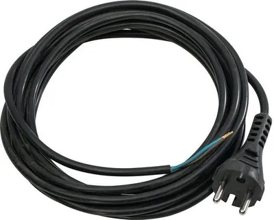 Image de Câble de raccordement H05RN-F 2x1 mm² 5m avec fiche contoure noire pour l'intérieur