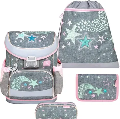 Produktbild von Belmil Mini-Fit ergonomisches Schulranzen-Set 4-teilig "Shine Bright" mit Brustgurt