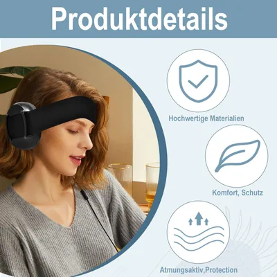 Imagen del producto de Protectores auditivos para dormir, con cancelación de ruido, ajustables, con diadema elástica, 1 par, ideales para viajes