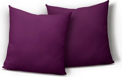 Produktbild von 2er Set Kissenbezug Kissenhülle Kopfkissen 80x80cm aubergine lila Uni Microfaser