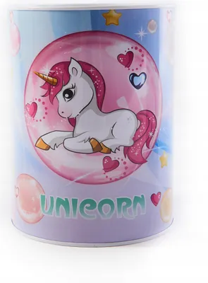 Produktbild von Einhorn Spardose Metall 16cm Sparbüchse Dose Mädchen Bunt Nicht zu öffnen Geschenk