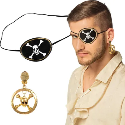 Produktbild von 2-Teiliges Piraten Totenkopfset