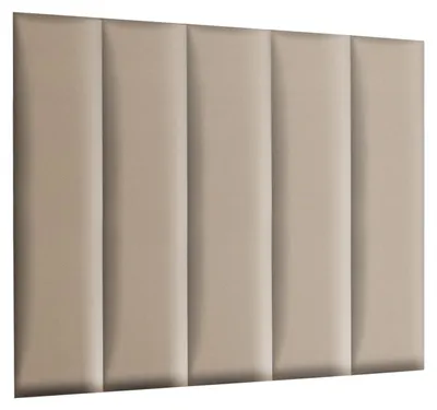 Produktbild von MG Design Polsterpaneel 30 x 120 cm in Beige - 3D Wandkissen fürs Bettkopfteil & Wanddeko, ohne Bohren, geräuschmindernd, angenehm matt mit feiner Struktur
