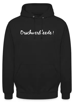 Produktbild von Spreadshirt Orschwerbleede Sächsischer Ausruf Sachsen Uni Hoodie, 4XL, Schwarz