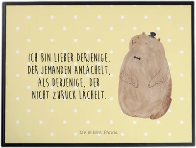 Produktbild von Mr. & Mrs. Panda Schreibunterlage Murmeltier - Gelb Pastell - Geschenk, Fröhlichkeit, schreibtischunterlagen, malunterlagen, Lustige Sprüche, schreibtischunterlage