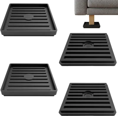 Produktbild von 4 rutschfeste Möbeluntersetzer, 83 x 83 mm für Bürostühle und Möbel