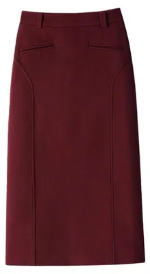 Produktbild von Elegante Damen-Bleistiftrock mit Schlitz und hoher Taille