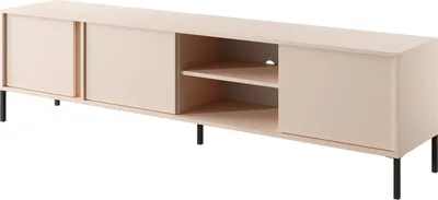 Produktbild von Modern TV-Schrank DAST F 203 3D LED RTV-Kommode Fernsehschrank TV-Lowboard Beige