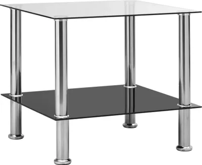 Image de Table d'appoint Transparent 45x50x45 cm Verre trempé