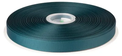 Ripsband 16 mm x 91 m, einfarbig, Blau-Grün, Polyester
