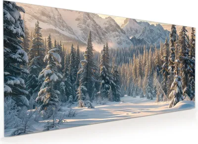 Produktbild von Küchenrückwand Spritzschutz Glas mit Motiv Winterlandschaft 40 x 40 cm