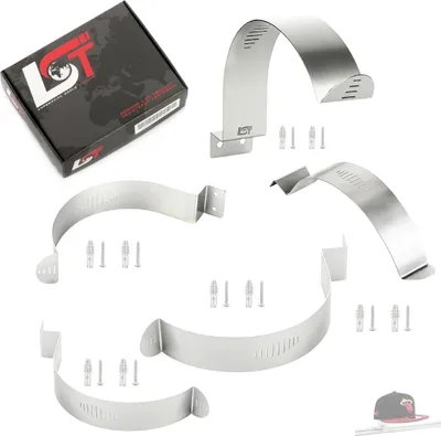 A collage of LST cap holders and their packaging.