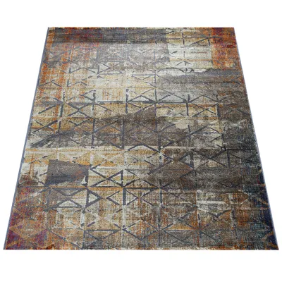 Produktbild von Kurzflor Teppich Wohnzimmer Abstraktes Muster Used-Look Mustermix Modern Bunt Grösse 120x170 cm