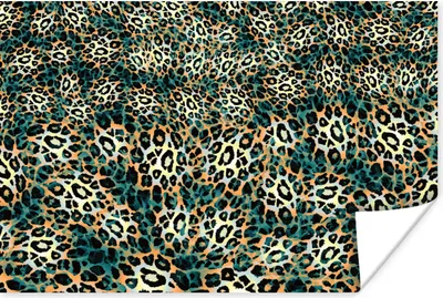 Produktbild von MuchoWow® Poster Leopardenmuster - Design - Tiere 60x40 cm - Schlafzimmerdekoration