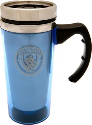 Obrázek produktu pro Manchester City FC - cestovní hrnek, oficiální, hliníkový TA1661 (jedna velikost) (modrá)