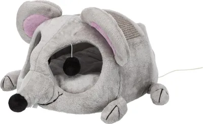 Produktbild von TRIXIE Kuschelhöhle Lukas - hellgrau/grau - 35 × 33 × 65 cm