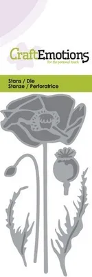 Produktbild von CraftEmotions Stanz- und Prägeschablone - Mohnblume