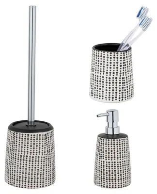 Produktbild von Schöner Wohnen Keramik Bad-Accessoire Set Brento WC-Garnitur Seifenspender Zahnputzbecher